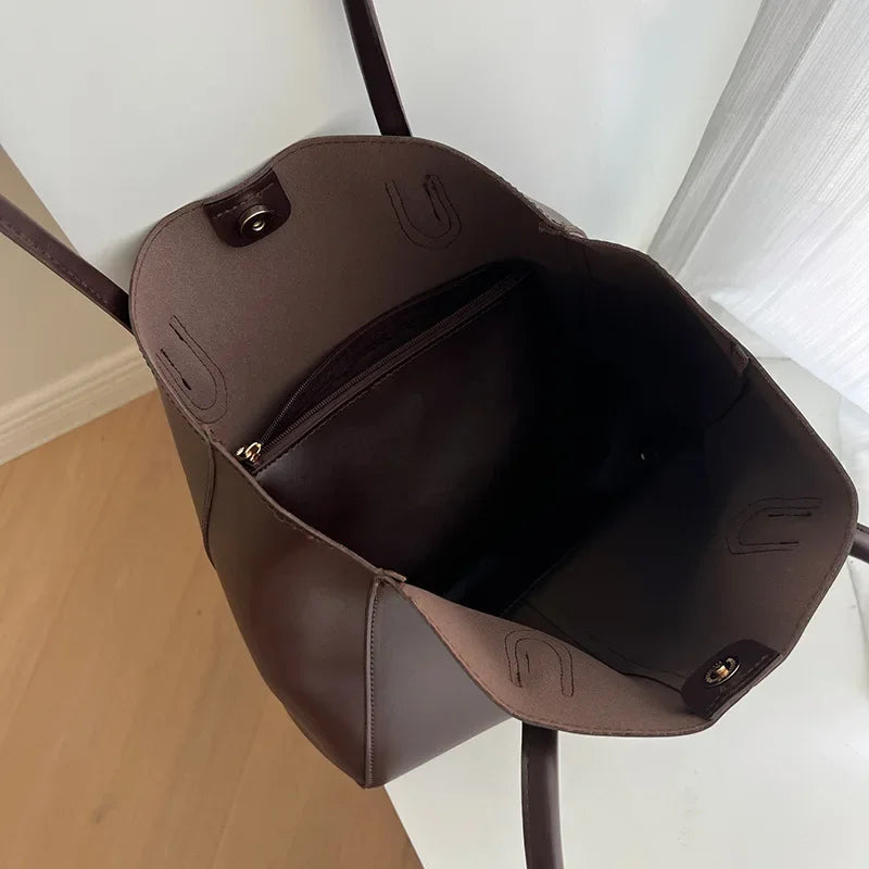 Large Capacity Vintage Tote Bag – Women's Shoulder Bag