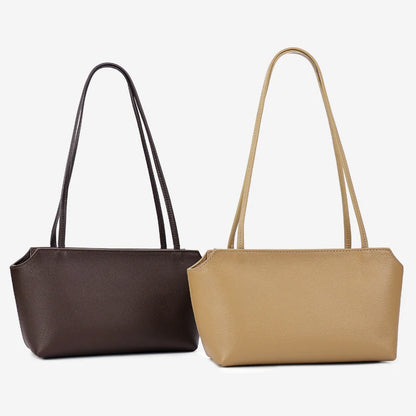 Genuine Leather Mini Shoulder Bag – Women's Pebbled Tote