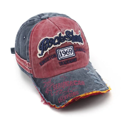 1969 Washed Cotton Snapback Cap – Vintage Embroidery Baseball Hat