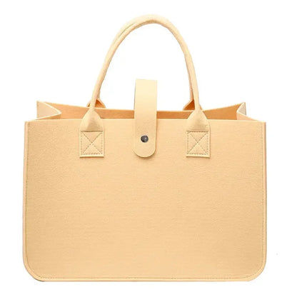 Large Capacity Felt Tote Bag for Women – Designer Woven Handbag