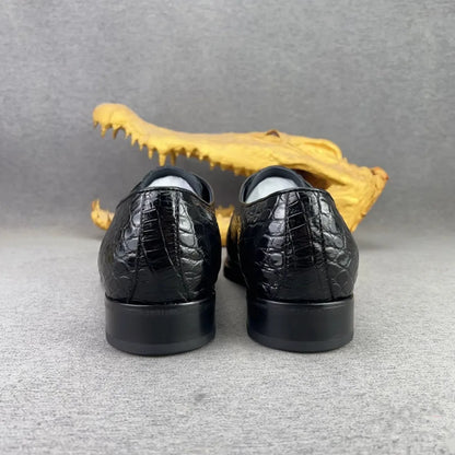 Crocodile Leather Oxford Dress Shoes for Men – Square Toe