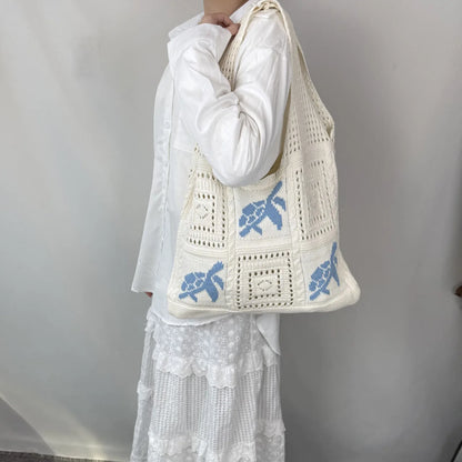 Knit Star Crochet Shoulder Bag – Hollow Beach Tote