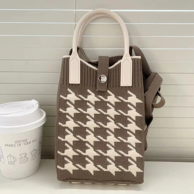 Heart Knit Mini Handbag – Cute Women's Shoulder & Crossbody Bag