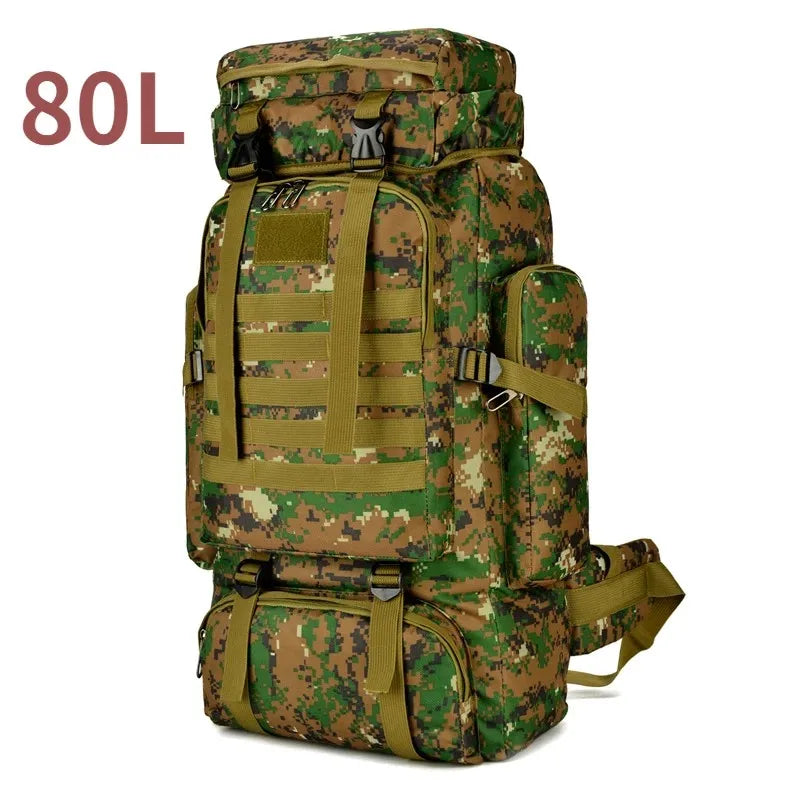 80L/100L Tactical Backpack – Large Hiking & Mountaineering Bag
