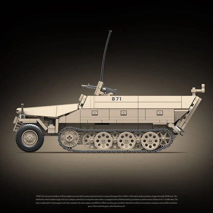Sd.Kfz. 251 WWII Half-Track Armored Vehicle Building Blocks Model