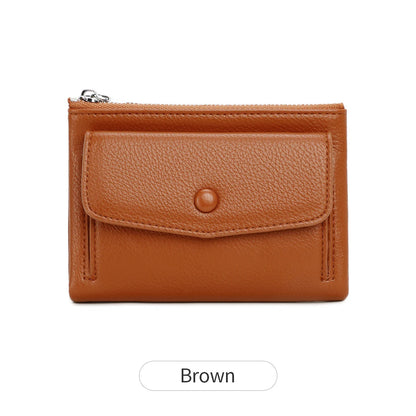 Women's Zip Coin Purse – Multi-Card Short Wallet with Buckle