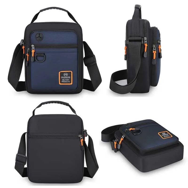 Men's Nylon Crossbody Shoulder Bag – Compact Messenger Bag
