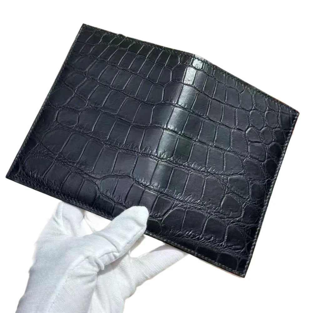Crocodile Leather Passport Cover – Luxury Travel Card Holder