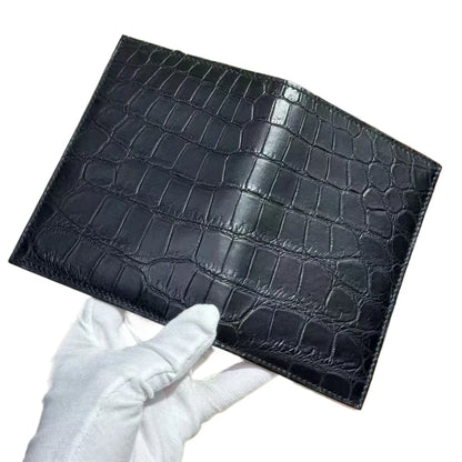 Crocodile Leather Passport Cover – Luxury Travel Card Holder