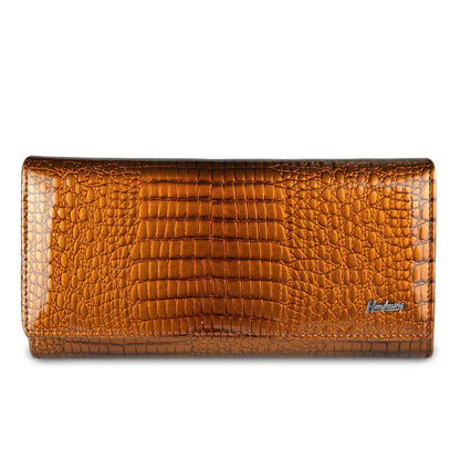 Alligator Pattern Women's Genuine Leather Clutch Wallet