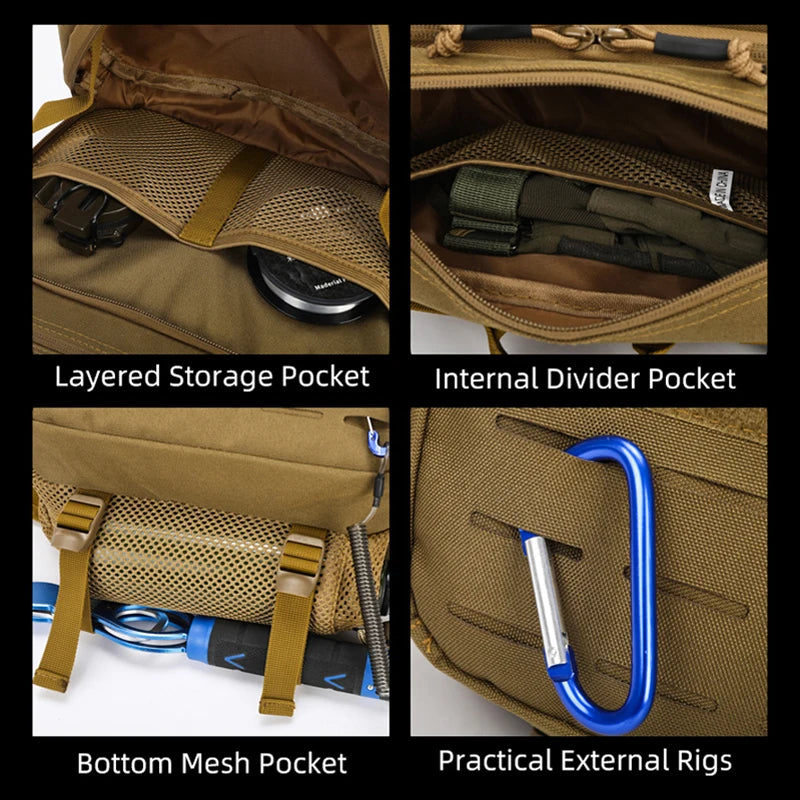 Tactical Waist Bag Crossbody Sling Backpack – Outdoor Chest Pack