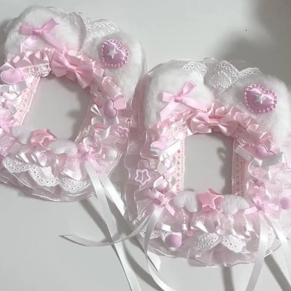 Kawaii Lace Bag Frame DIY Decoration Kit – Anime Card Holder Cover