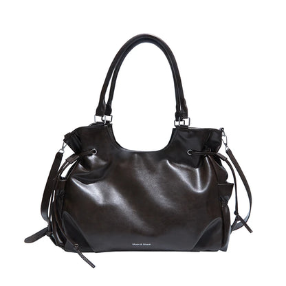 Oil-Wax Leather Tote Bag – Large Capacity Laptop Handbag