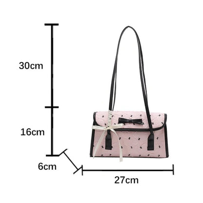 Bow Shoulder Bag – Women's Large Capacity Korean Handbag