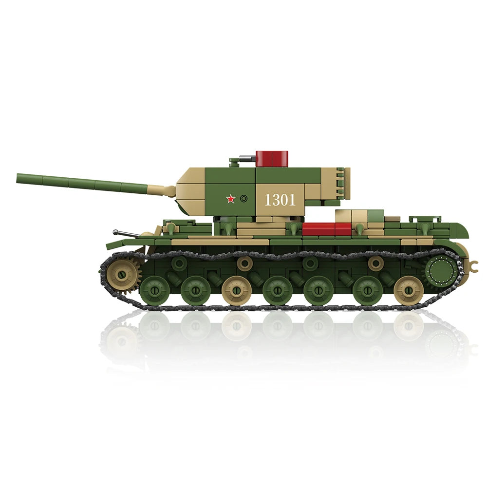 Soviet KV-220 Heavy Tank WWII Military Building Blocks Set