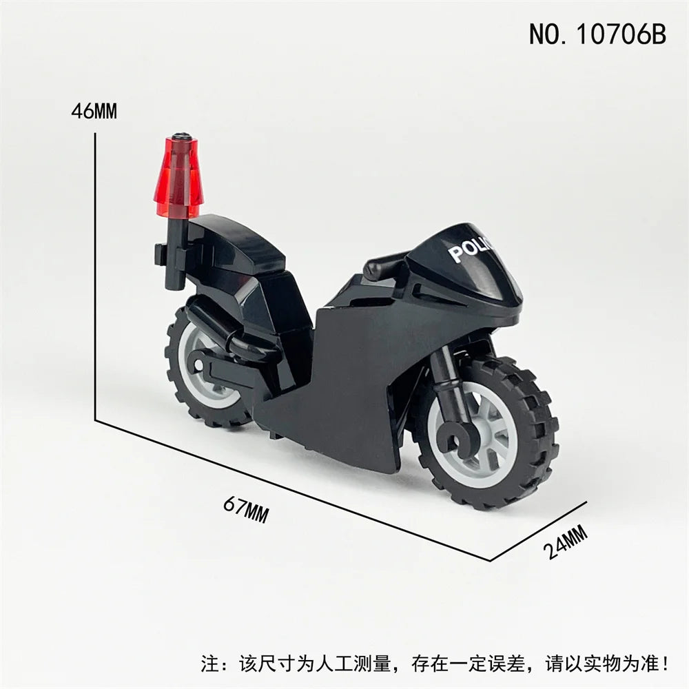 Military Motorcycle Building Block – Police & Army Mini Figure Toy