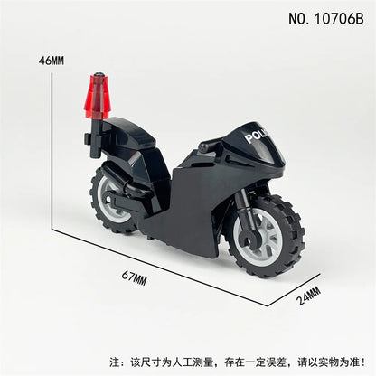 Military Motorcycle Building Block – Police & Army Mini Figure Toy
