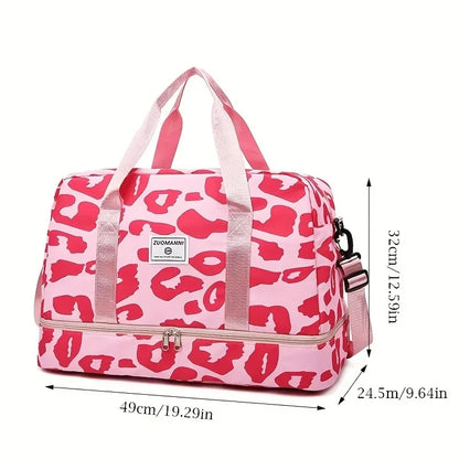 Animal Print Duffle Bag – Large Capacity Gym & Travel Weekender