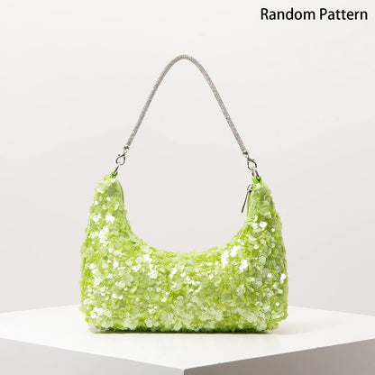 Sequin Shoulder Bag – Glitter Hobo Purse for Bridal, Prom & Wedding