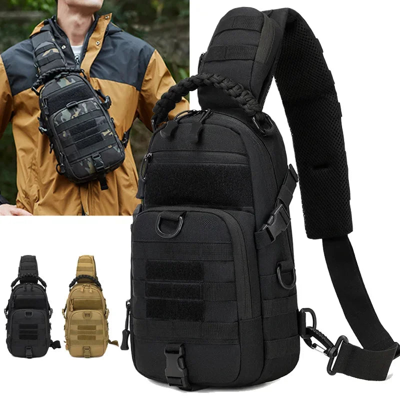 Tactical Sling Chest Bag for Men – MOLLE Shoulder Pack for Hiking & Outdoors