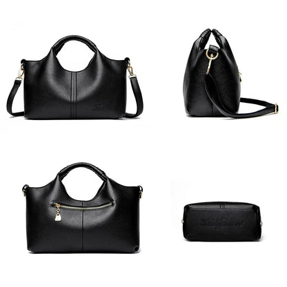 Soft Leather Tote Handbag – Women's Luxury Shoulder & Crossbody Bag