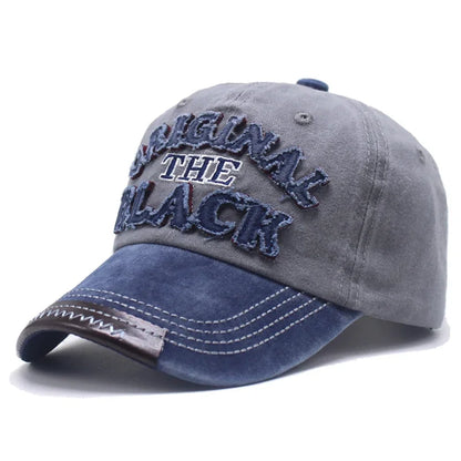 Unisex Vintage Baseball Cap Cotton Hats Men Women Casual 3d Black Letter Embroidery Outdoor Sports