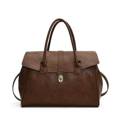 Boston Bag – Women's Luxury PU Leather Top-Handle Shoulder Bag