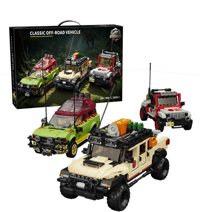Jurassic Dinosaur Off-Road Vehicle MOC Building Blocks 3-in-1
