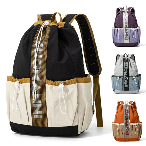 Drawstring Gym Backpack – Large Capacity Nylon Sports Sackpack