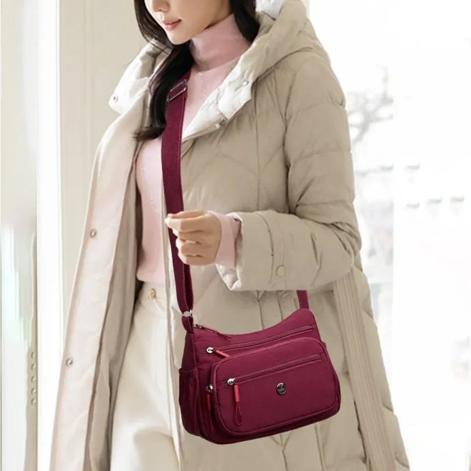 Nylon Crossbody Bag for Women – Large Capacity Multi-Pocket Shoulder Bag