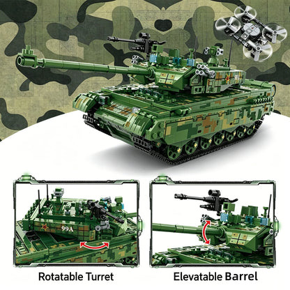 Type 99A Main Battle Tank Building Blocks Set – 1426 Pcs Military Bricks Model