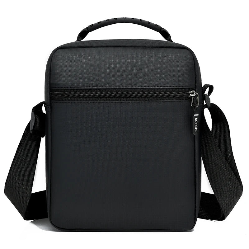 Men's Oxford Shoulder Bag – Multi-Pocket Messenger Handbag