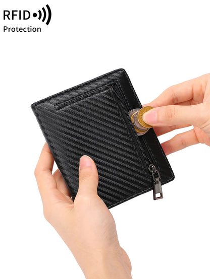 RFID Blocking Carbon Fiber Bifold Wallet for Men