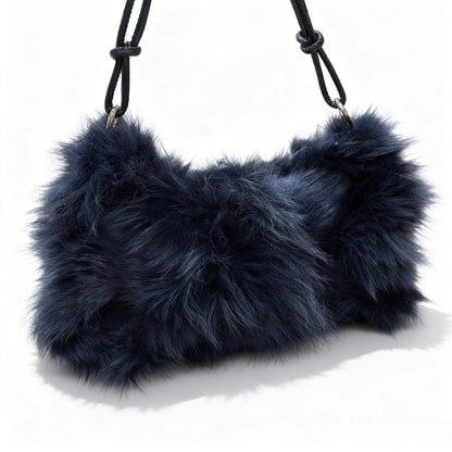 Luxury Europe America Women Real Fox Fur Bag Messenger Chain Shoulder Ladies Tote Handbag Crossbody