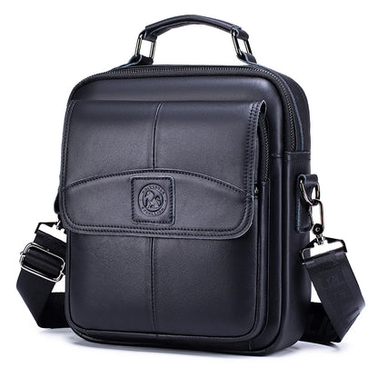 Men's Leather Business Crossbody Bag – Large Capacity Shoulder Bag