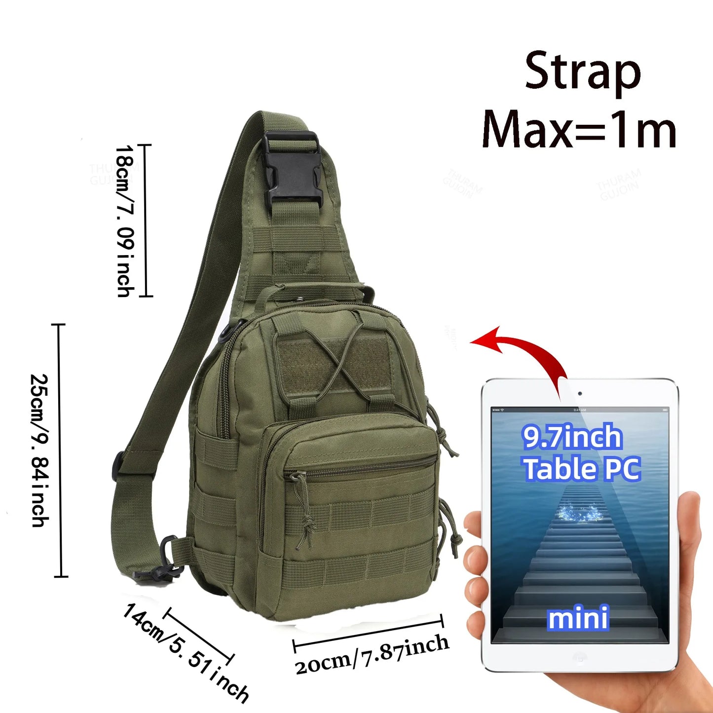Tactical Sling Bag – Outdoor MOLLE Shoulder Pack for EDC