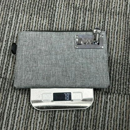 Lockable Money Bag with Combination Lock Zipper Pouch