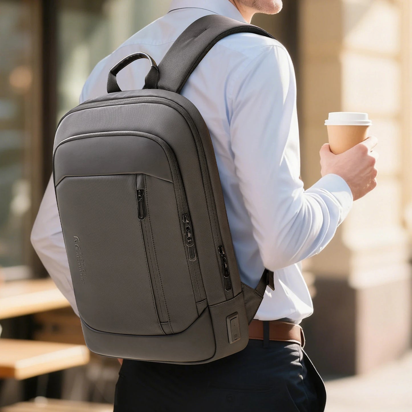 Lightweight Business Laptop Backpack 15.6 Inch with USB Port