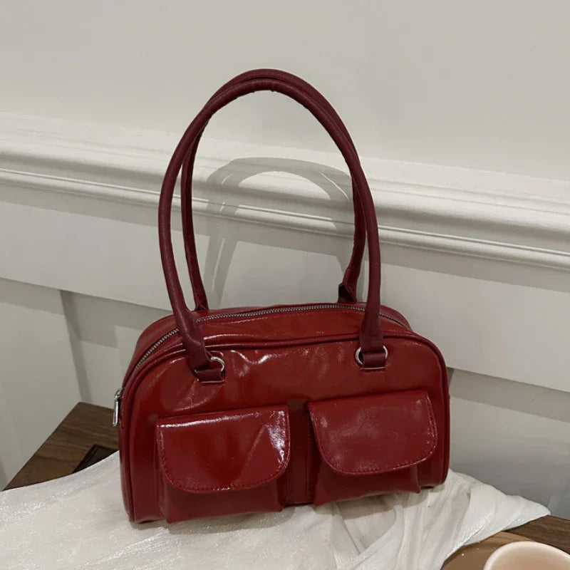 Vintage PU Leather Tote Bag – Women's Business Shoulder Bag