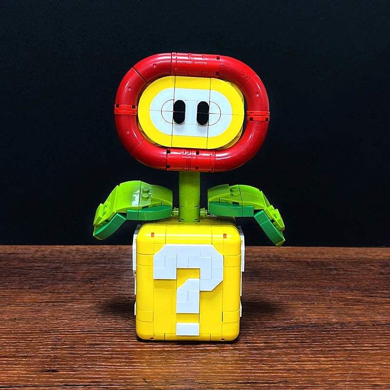 Fire Flower Building Blocks – MOC Potted Plant Desktop Decor Model