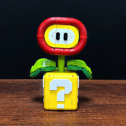 Fire Flower Building Blocks – MOC Potted Plant Desktop Decor Model