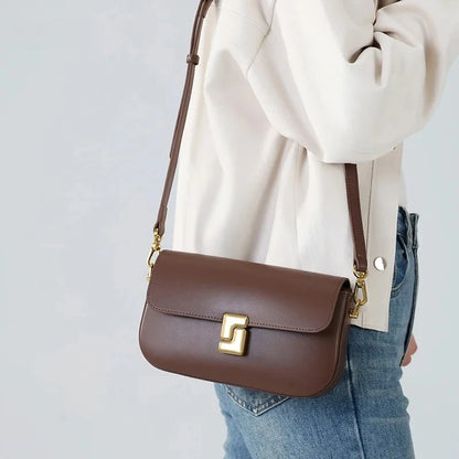 Leather Crossbody Bag – Women's Small Square Shoulder Bag