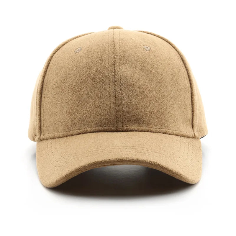 Suede Baseball Cap – Unisex Snapback Hat for Men & Women