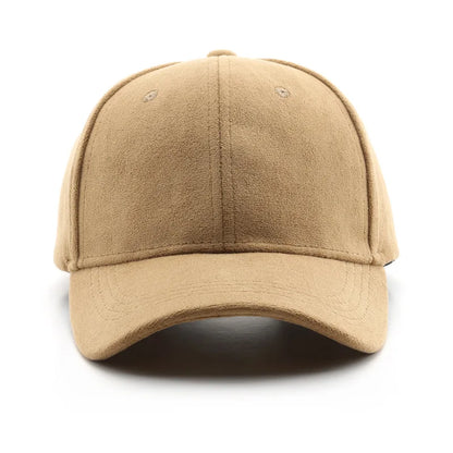 Suede Baseball Cap – Unisex Snapback Hat for Men & Women