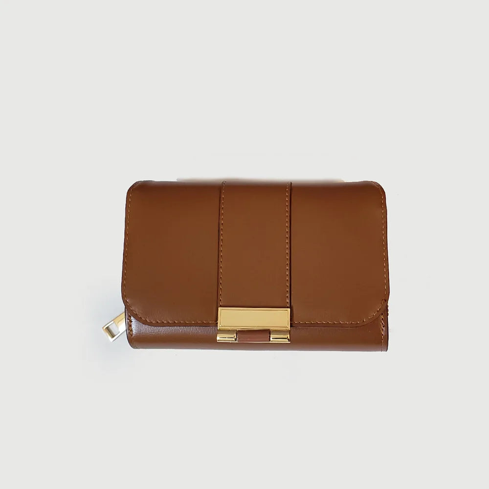 Women's Large Capacity Zipper Wallet – PU Leather with Multiple Card Slots
