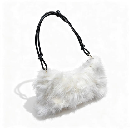 Luxury Europe America Women Real Fox Fur Bag Messenger Chain Shoulder Ladies Tote Handbag Crossbody