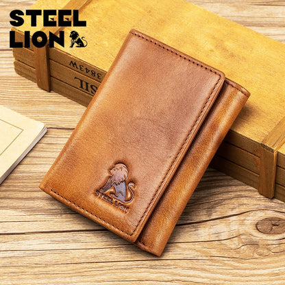 Genuine Leather Multi-Slot Card Wallet for Women
