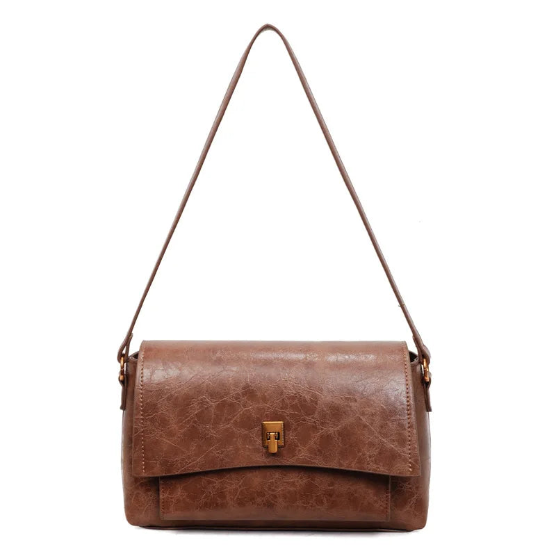 Retro High-Value Single Shoulder Armpit Bag Women S Winter Messenger Niche Commuter Small Square