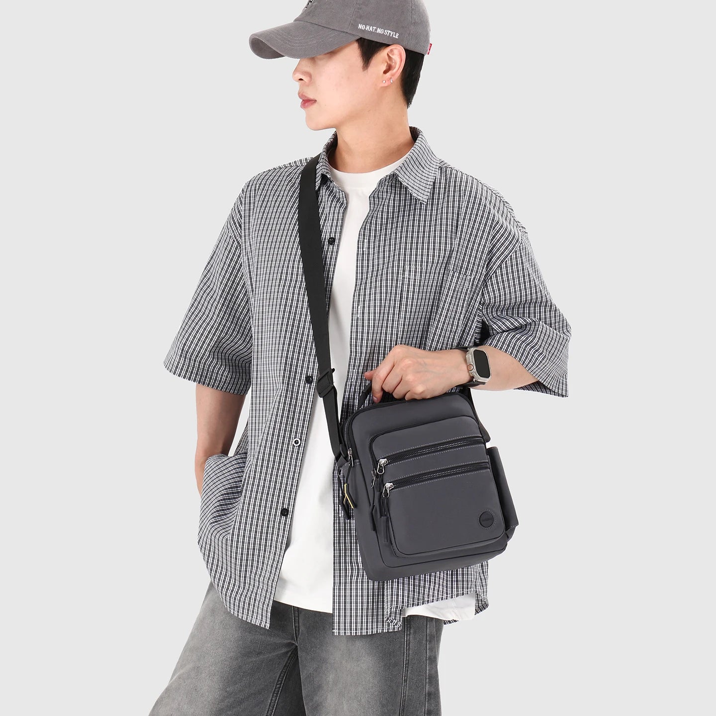 Men's Waterproof Crossbody Sling Bag with Phone Pocket