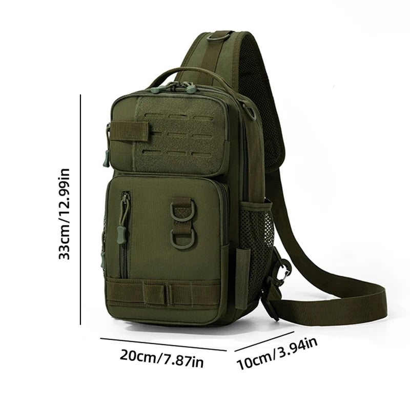 Tactical Sling Bag – Fishing, Hiking & Camping Crossbody Backpack